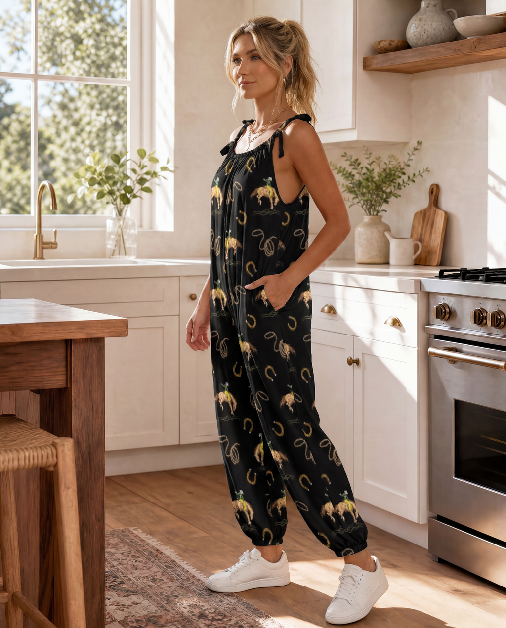 RODEO COWBOY OVERALL JUMPSUIT