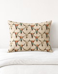 Baha Ranch Bull Skulls Pillow Case Made in America Pillow Case