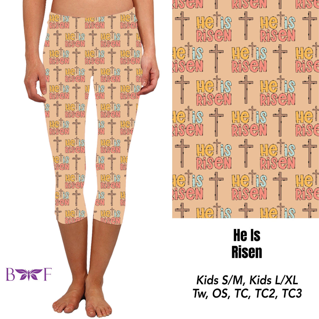 He is Risen leggings with pockets