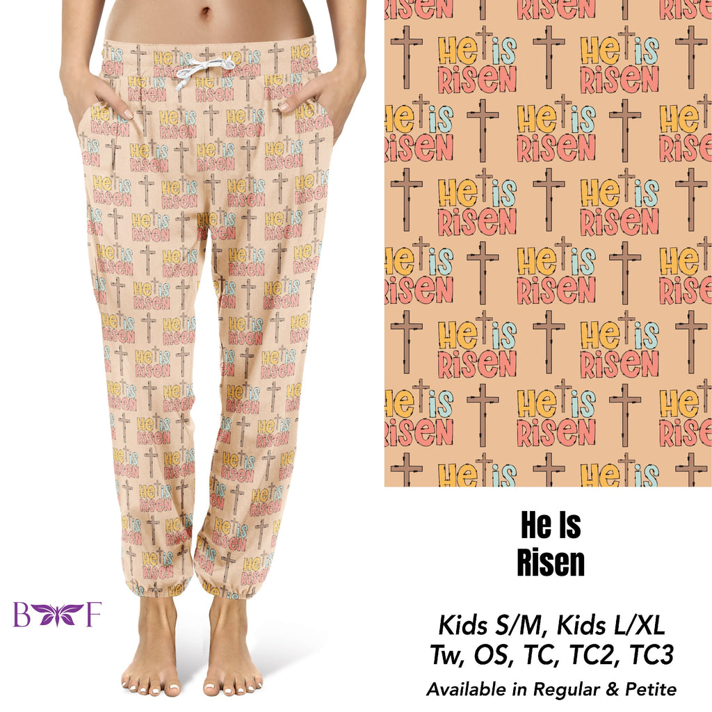 He is Risen leggings with pockets