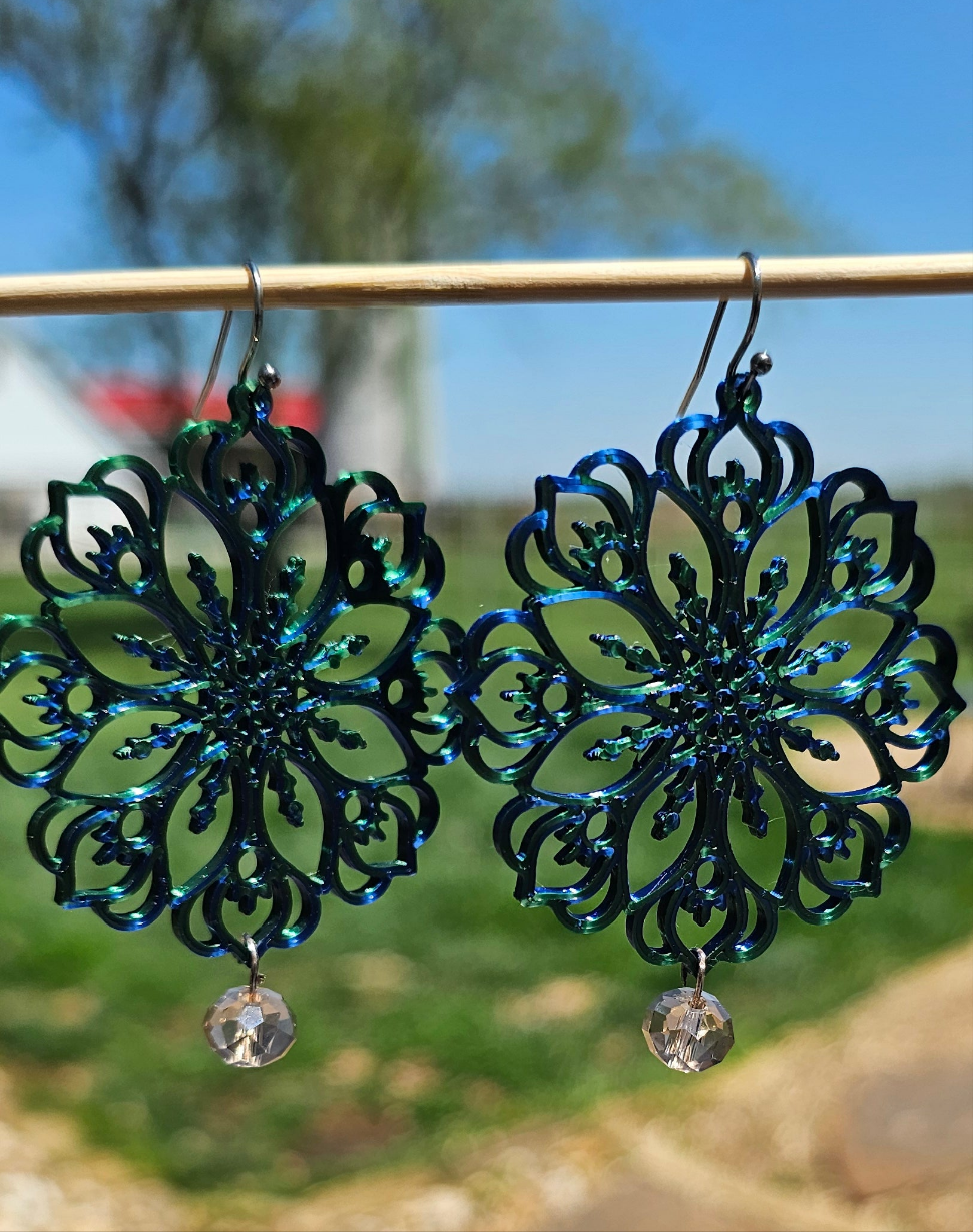 3D Print Boho Earrings Made in America Earrings