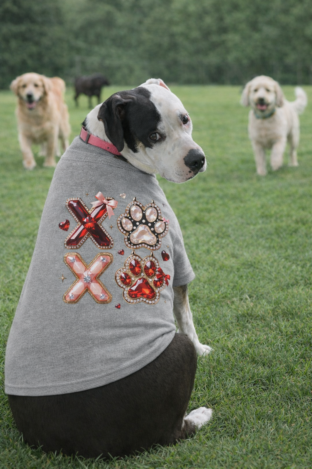 PET TANK TOP - SPARKLING PAW XOXO JEWEL DESIGN Pets