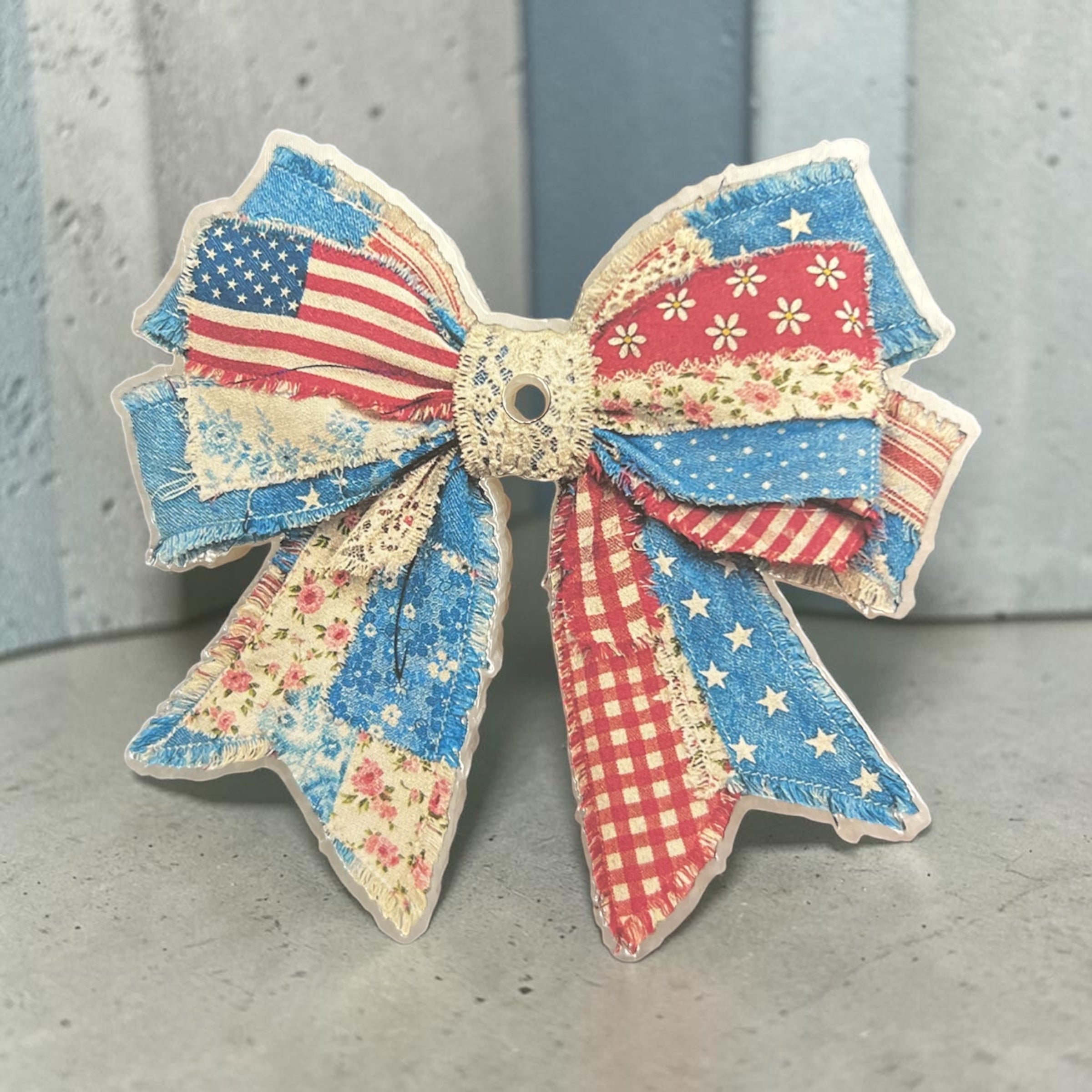 Patchwork Bow Freshie Air Freshner