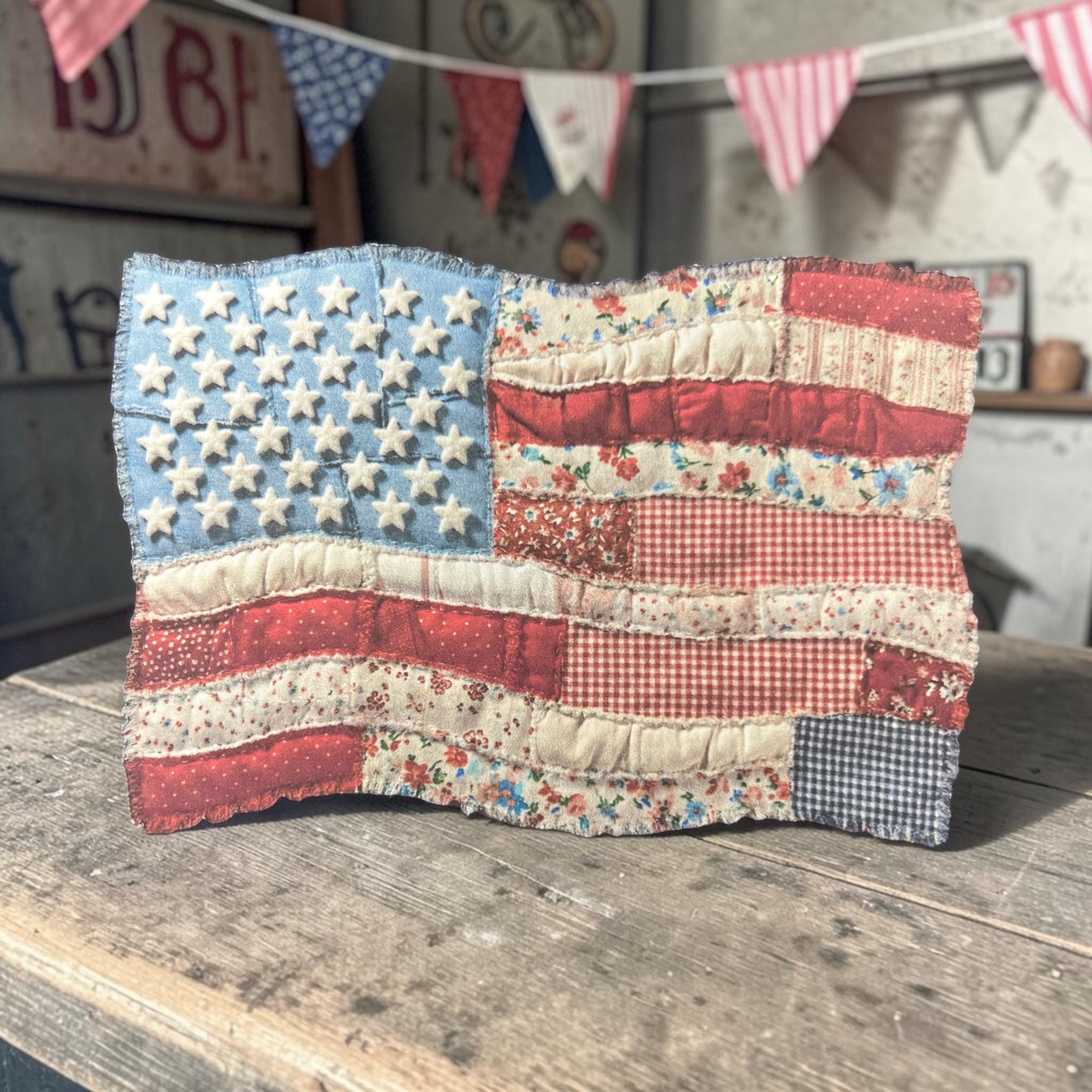 Patchwork Flag Air Freshner