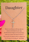 WATERPRROF DAUGHTER CROSS NECKLACE