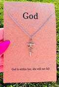 WATERPROOF GOD CROSS NECKLACE