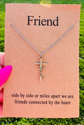 WATERPROOF FRIEND CROSS NECKLACE