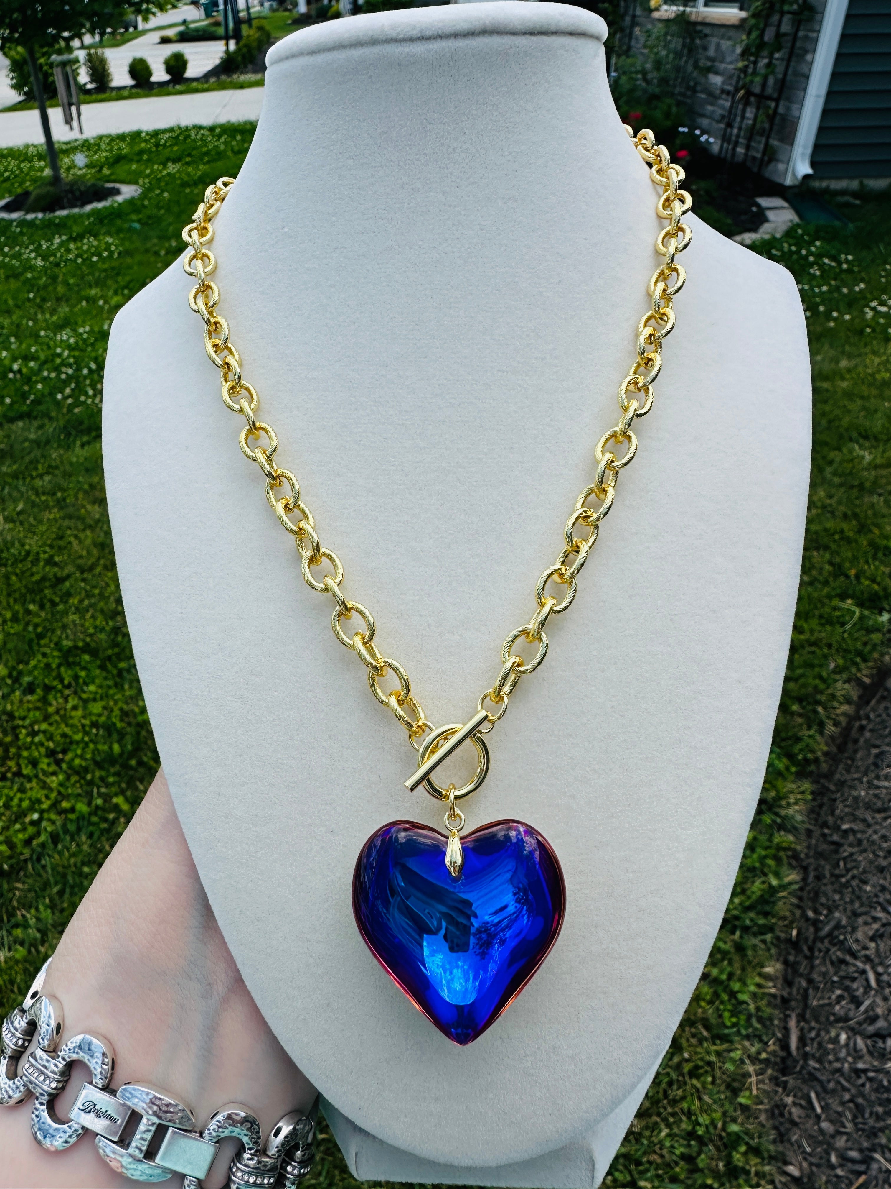 PRISM HEART TOGGLE NECKLACE - 5 COLORS Necklace