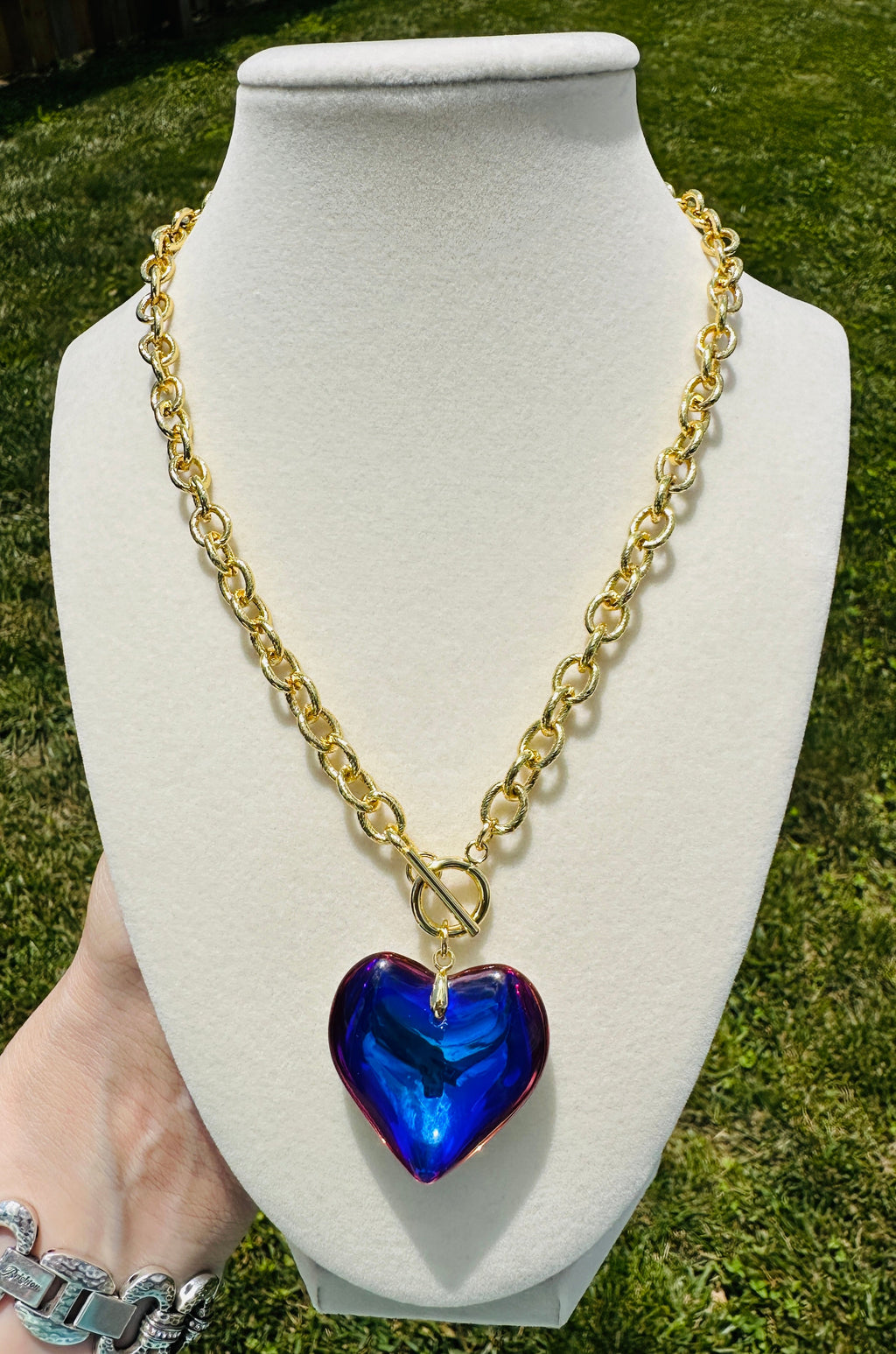 PRISM HEART TOGGLE NECKLACE - 5 COLORS