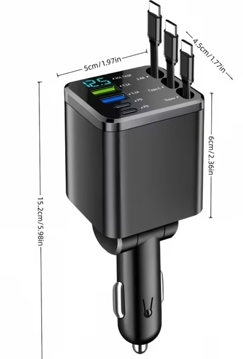 7-in-1 FAST CHARGING MOBILE PHONE CHARGER Car Charger