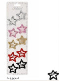 5 SETS OF SPARKLY STAR HAIR CLIPS | YOUR CHOICE OF COLOR SCHEME HAIR ACCESSORY