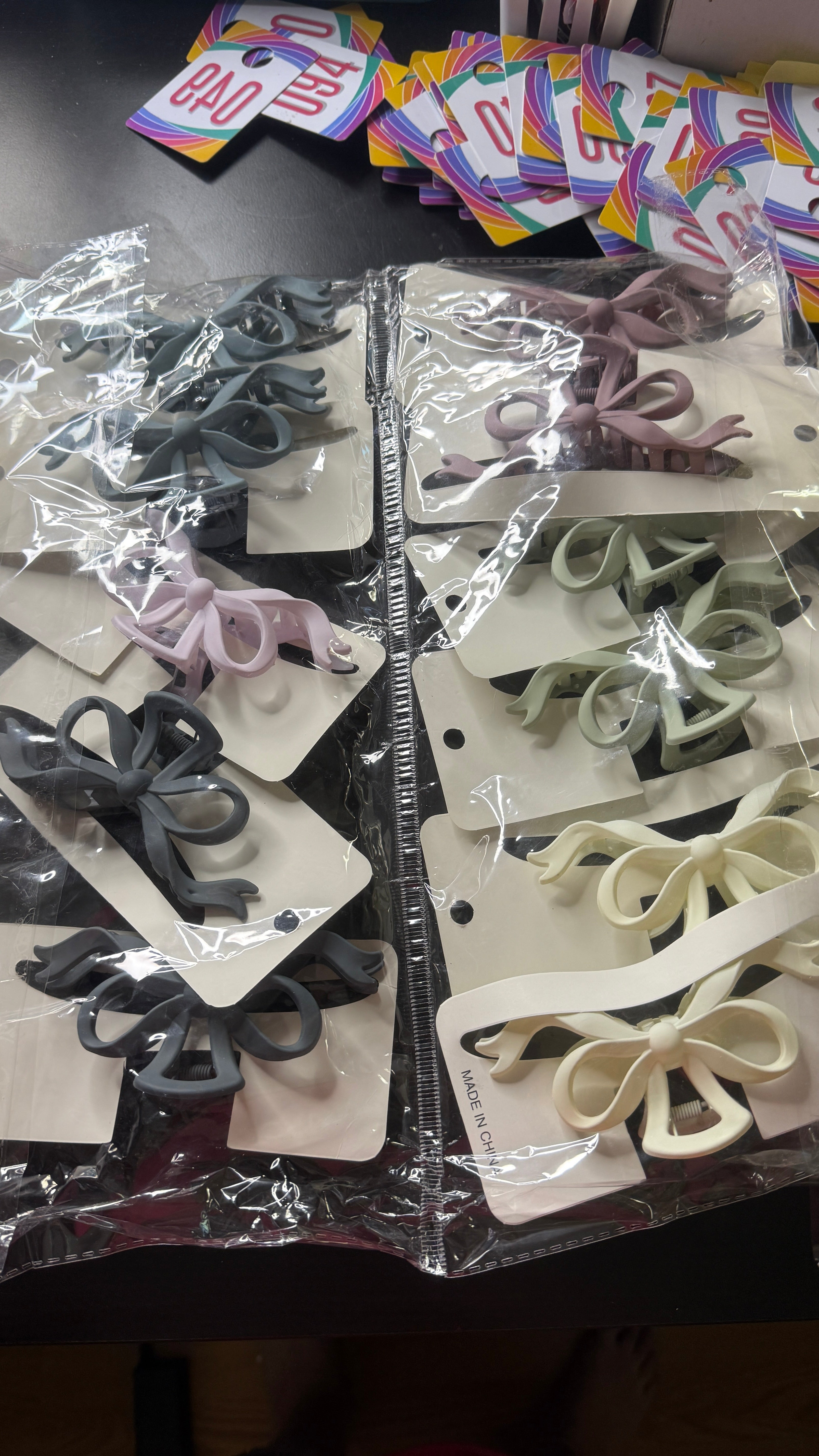 BOW HAIR CLAWS - LARGE HAIR ACCESSORY