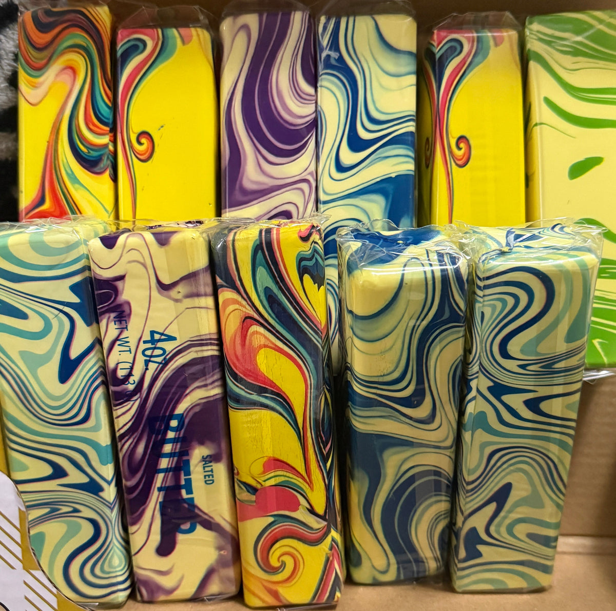MARBLED BUTTER SQUISHY SENSORY TOY SQUISHY