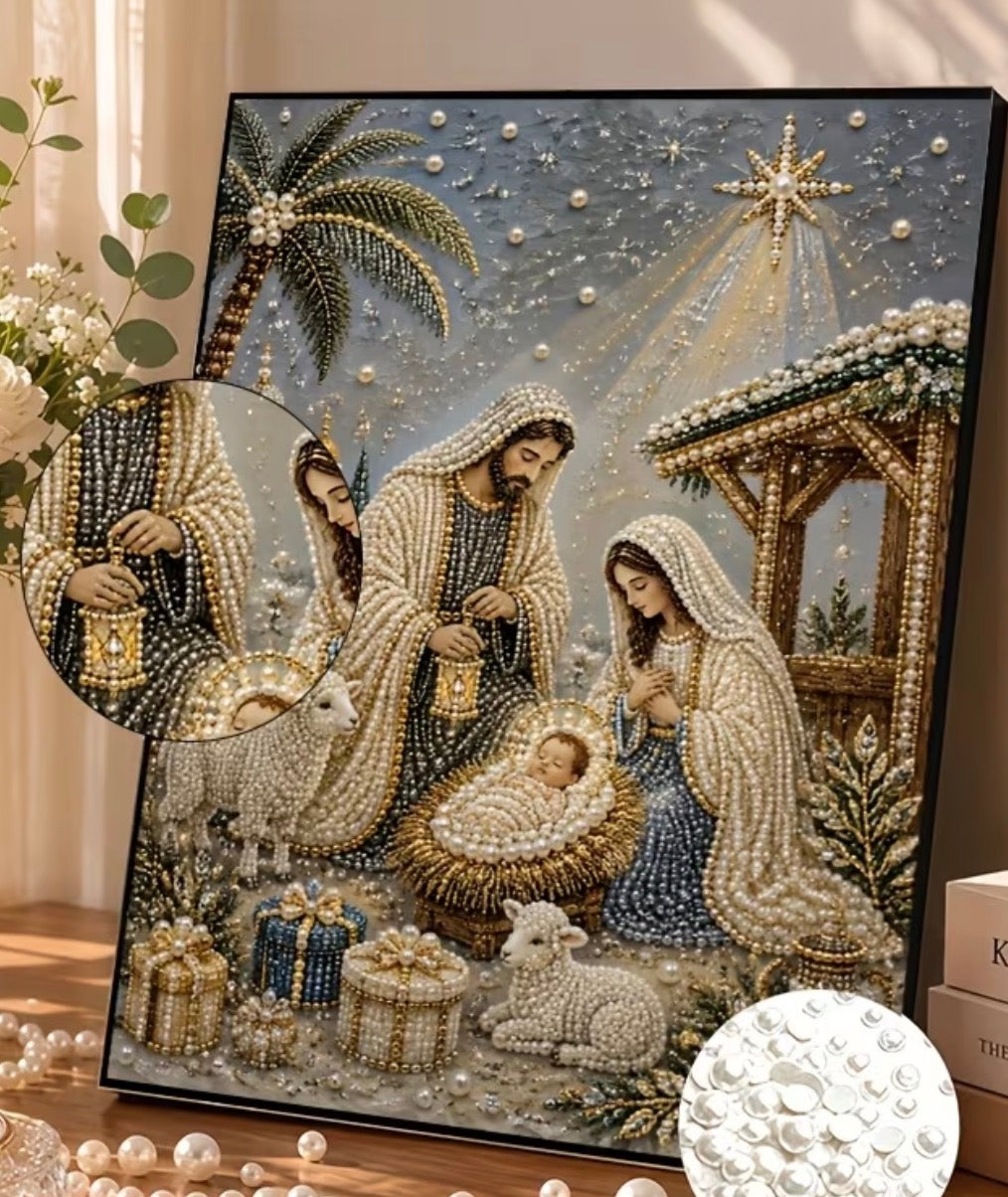 NATIVITY SCENE PEARL DIAMOND ART KIT | SUCH A GREAT GIFT Diamond Art