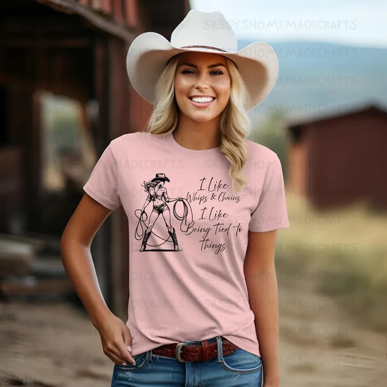 I LIKE WHIPS & CHAINS...CUSTOM GRAPHIC TOP