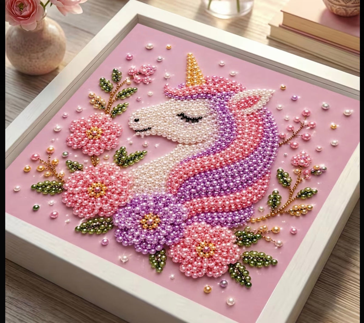 PASTEL UNICORN PEARL DIAMOND ART CRAFT PROJECT | GREAT FOR A CHILD'S ROOM Diamond Art