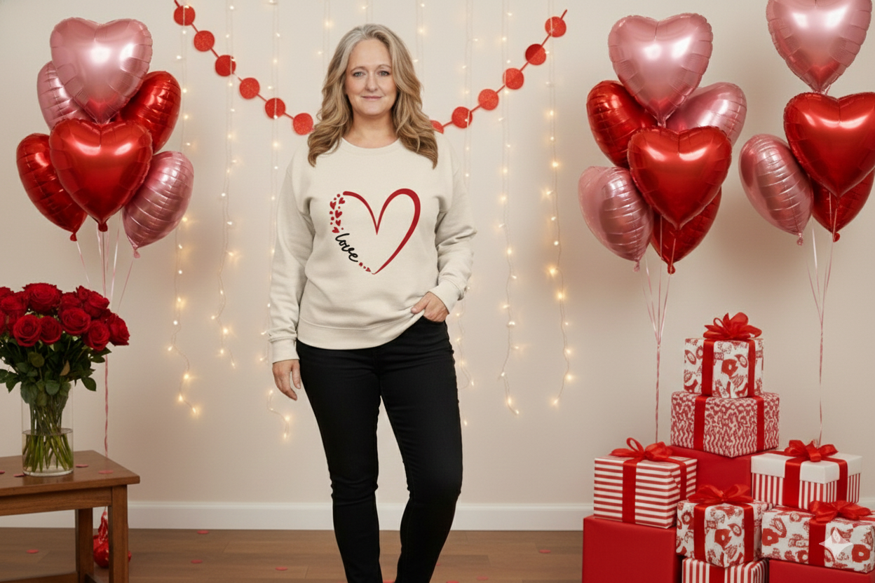 LOVE HEART CUSTOM SWEATSHIRT Sweatshirt