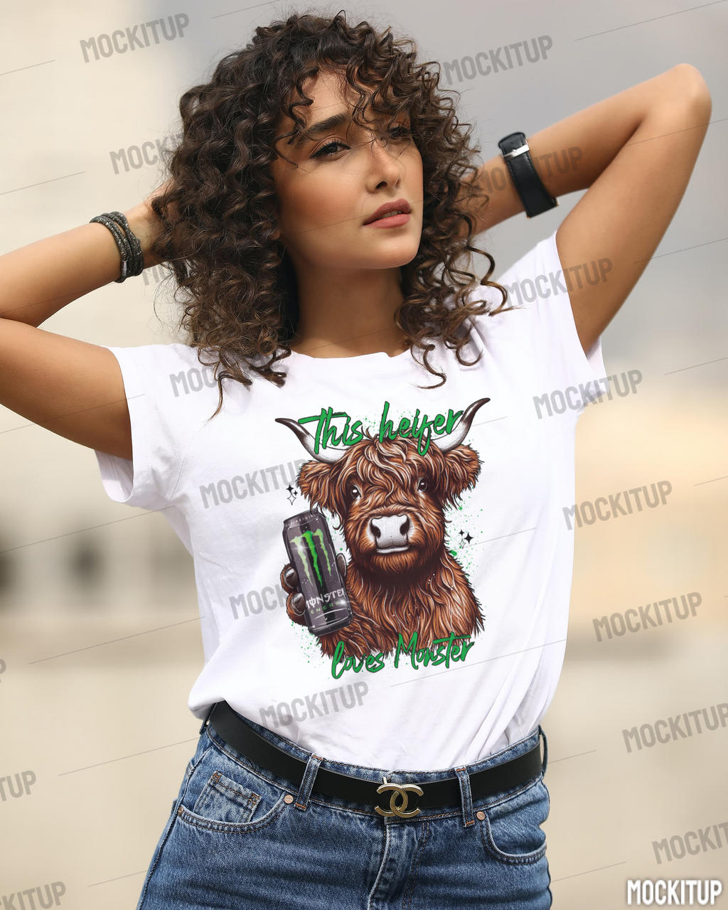 HIGHLAND HEIFER CUSTOM GRAPHIC TOP