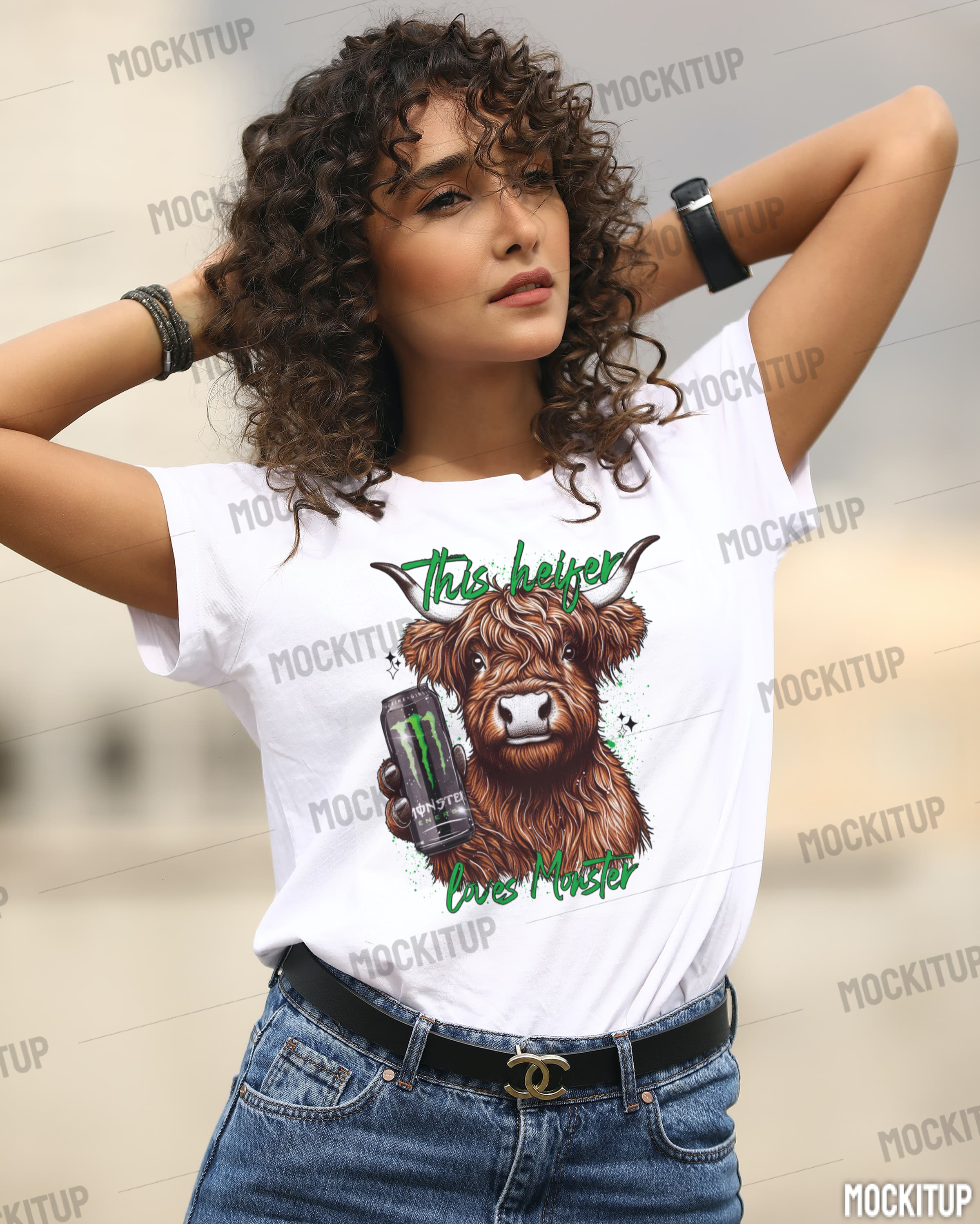 HIGHLAND HEIFER CUSTOM GRAPHIC TOP