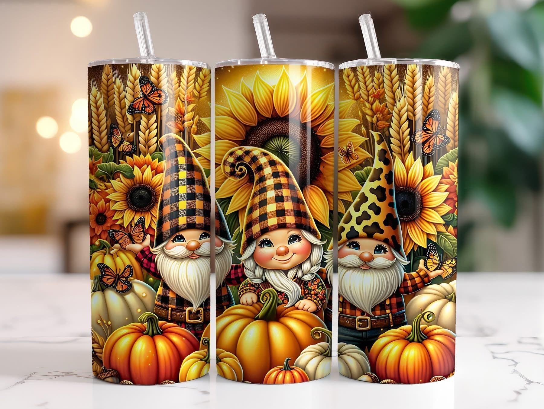 FALL THEMED 20 OZ TUMBLERS - BRAND NEW drinkware