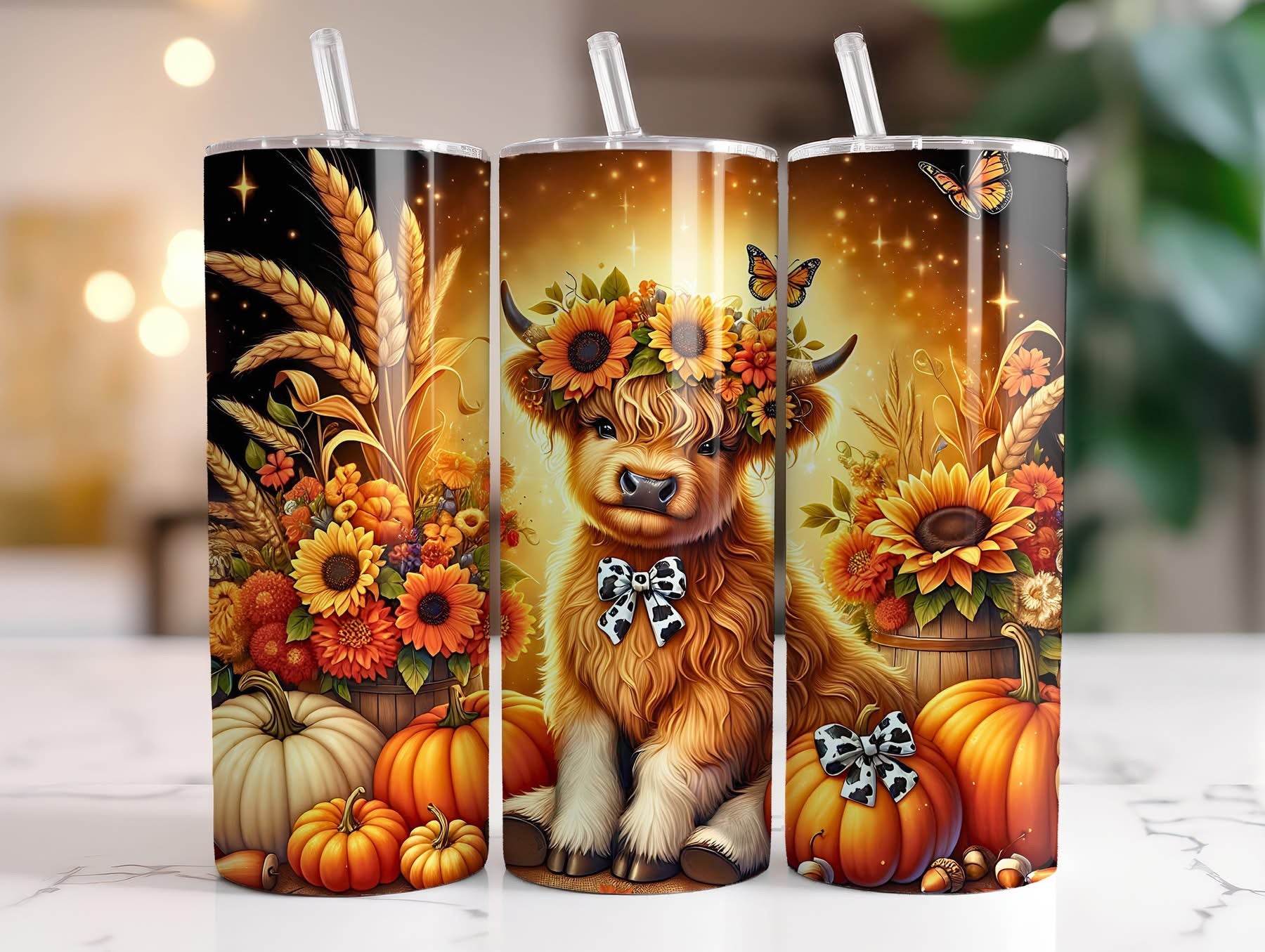 FALL THEMED 20 OZ TUMBLERS - BRAND NEW drinkware