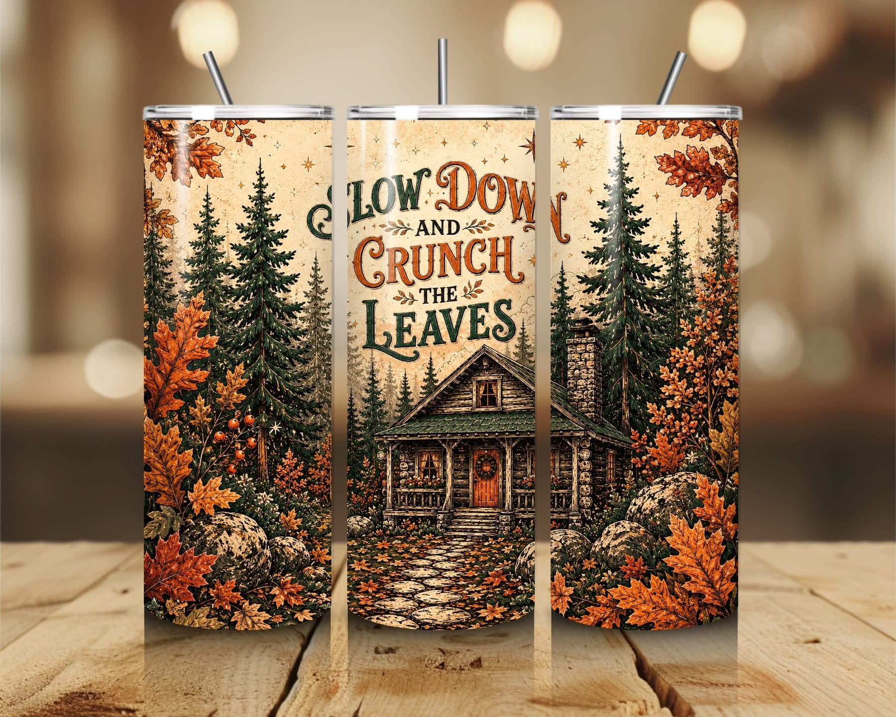 FALL THEMED 20 OZ TUMBLERS - BRAND NEW drinkware