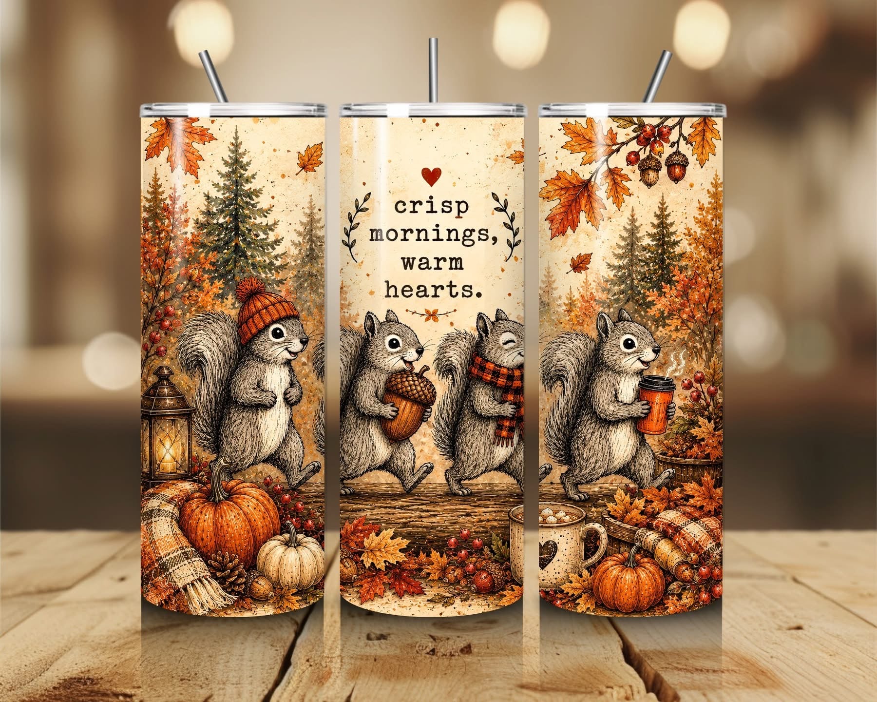 FALL THEMED 20 OZ TUMBLERS - BRAND NEW drinkware