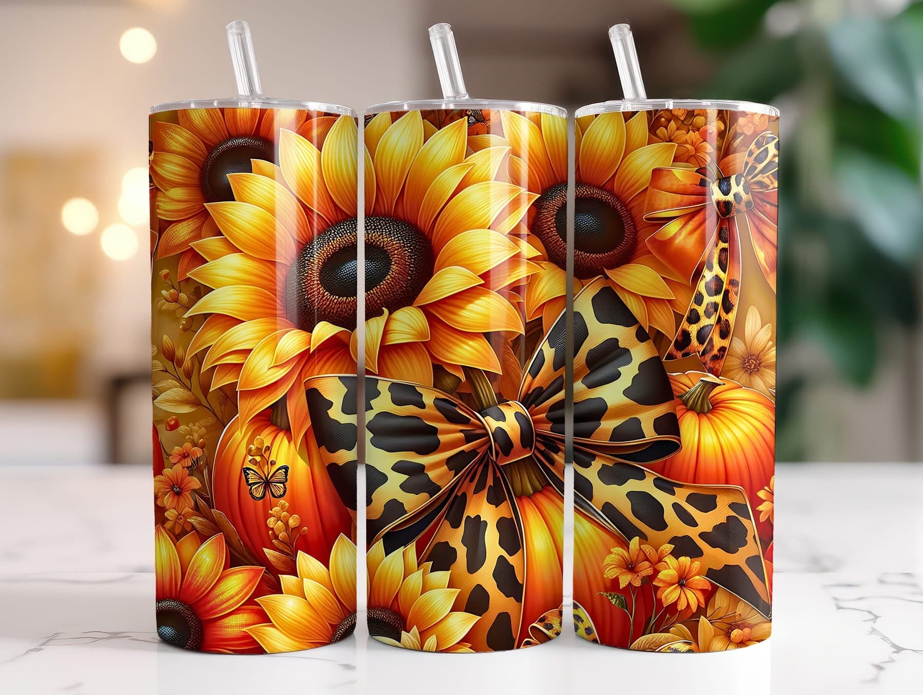 FALL THEMED 20 OZ TUMBLERS - BRAND NEW drinkware