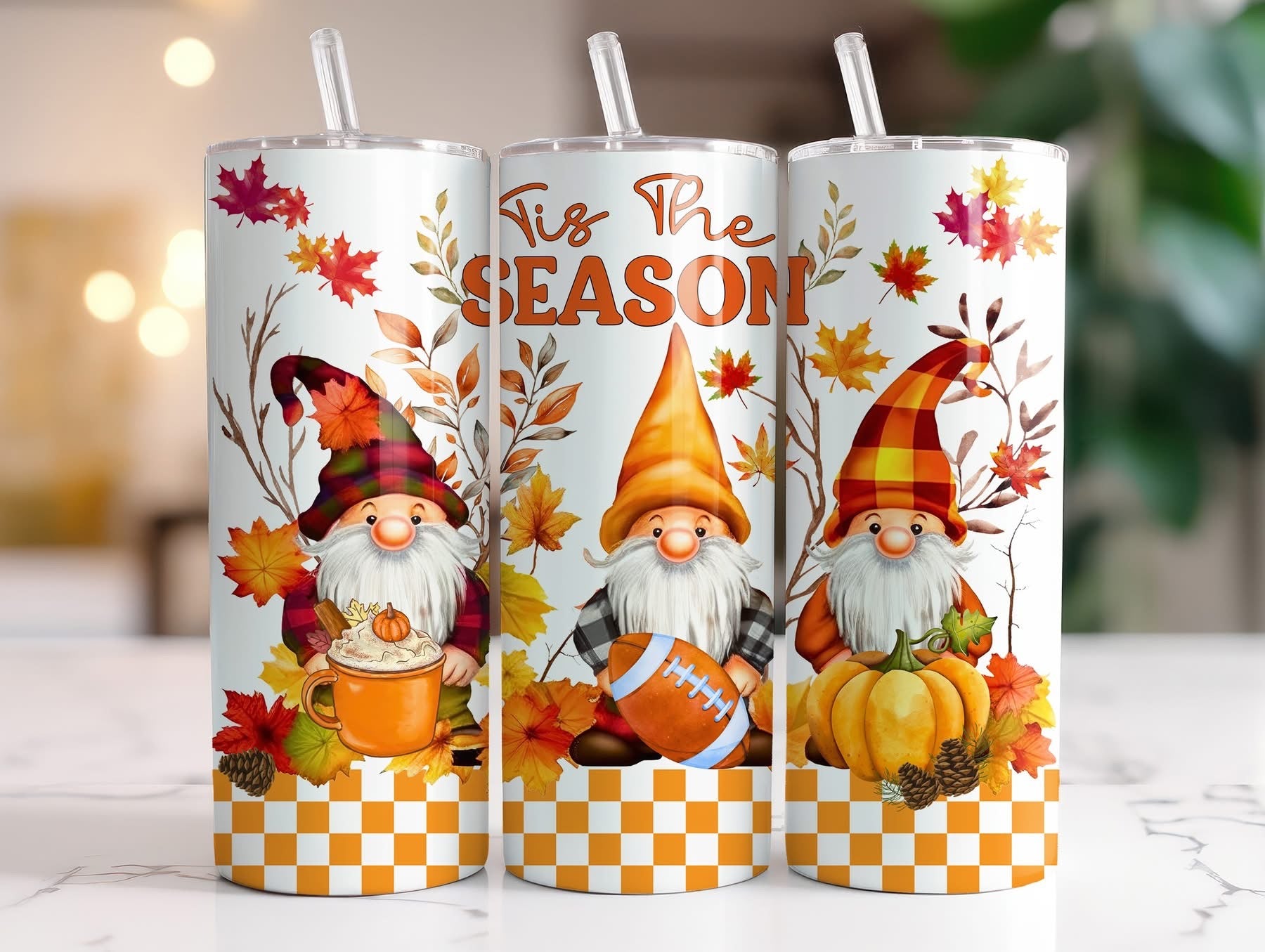 FALL THEMED 20 OZ TUMBLERS - BRAND NEW drinkware