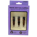 SET OF 3 TRAVEL SIZE NAIL CLIPPERS
