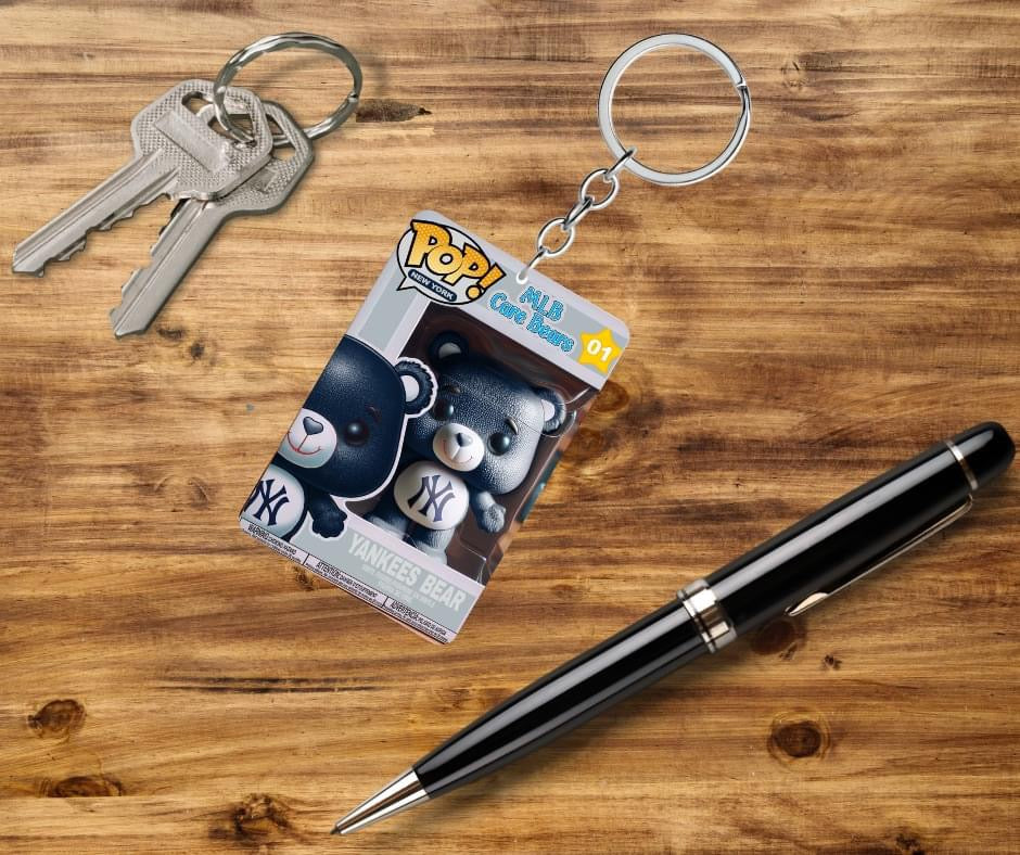 SPORTS TEAM KEYCHAINS, DON’T CARE BEARS Keychain