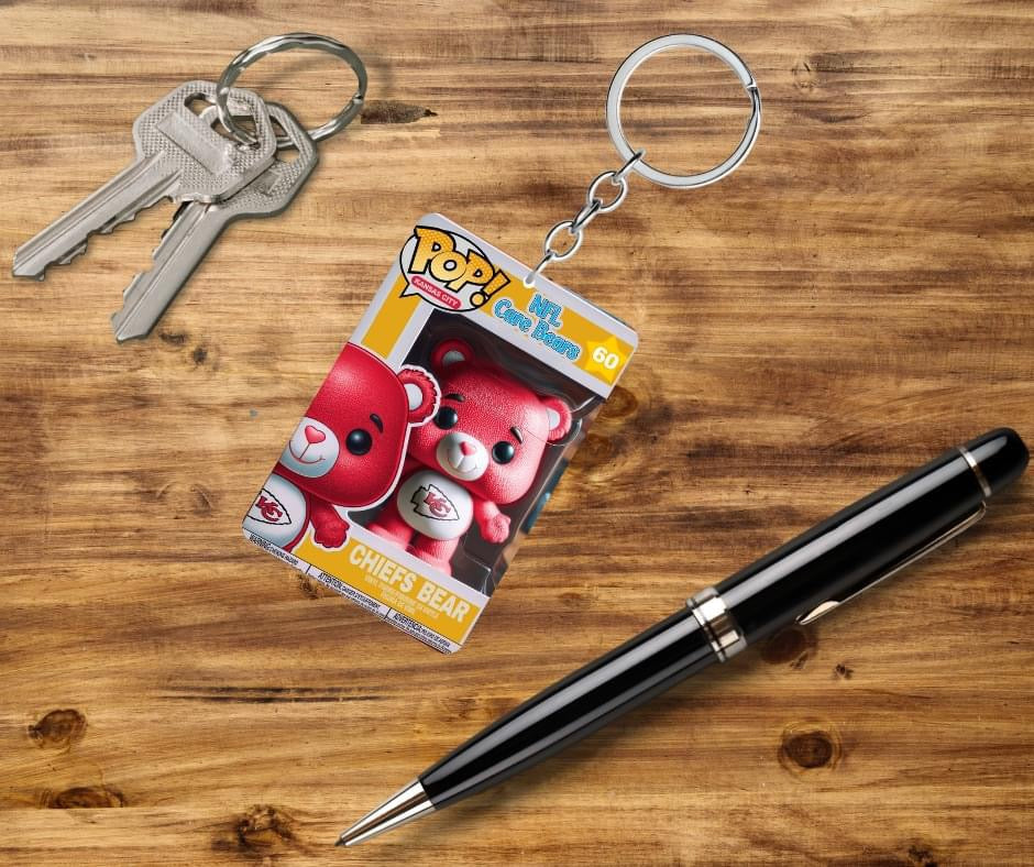 SPORTS TEAM KEYCHAINS, DON’T CARE BEARS Keychain