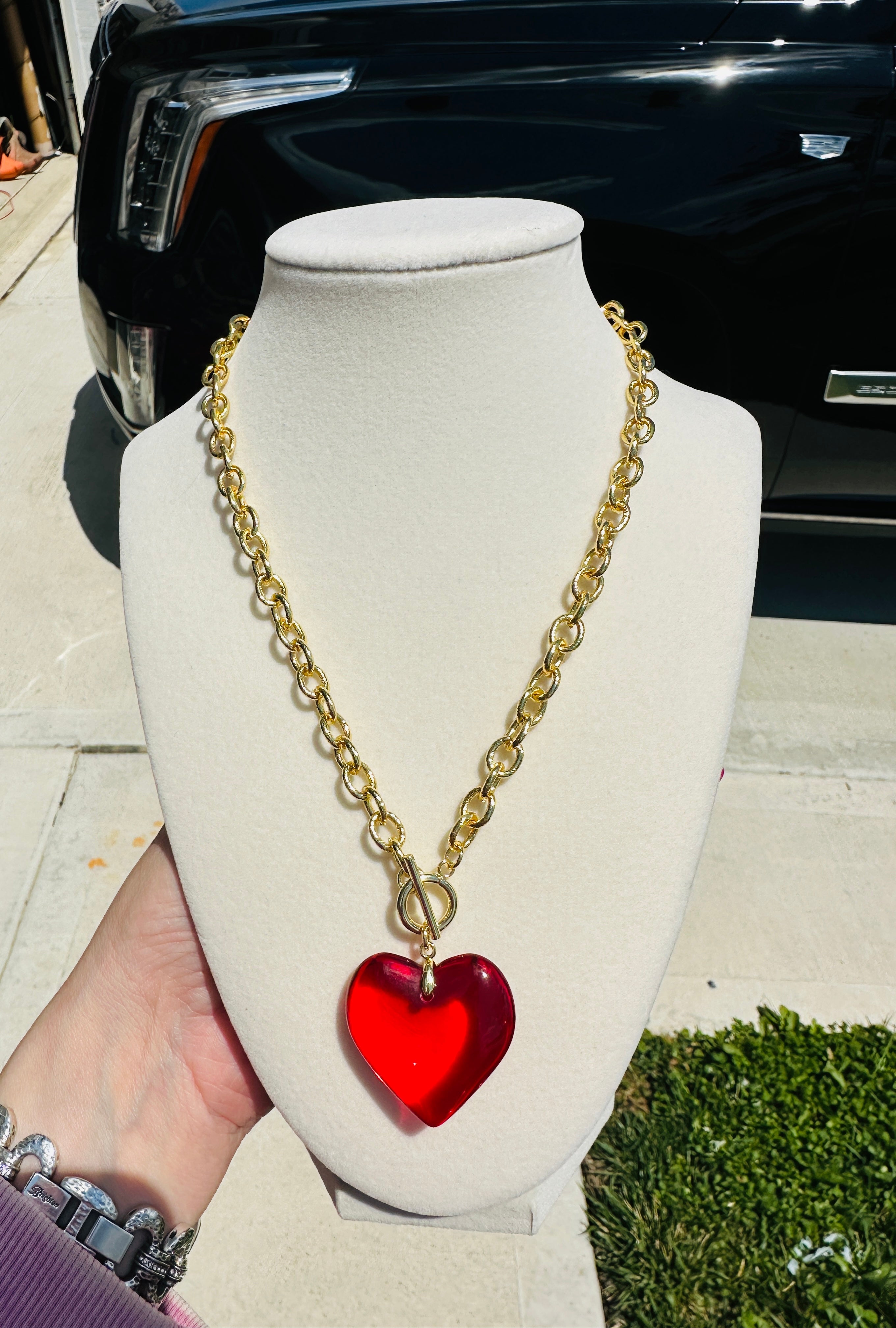 PRISM HEART TOGGLE NECKLACE - 5 COLORS Necklace