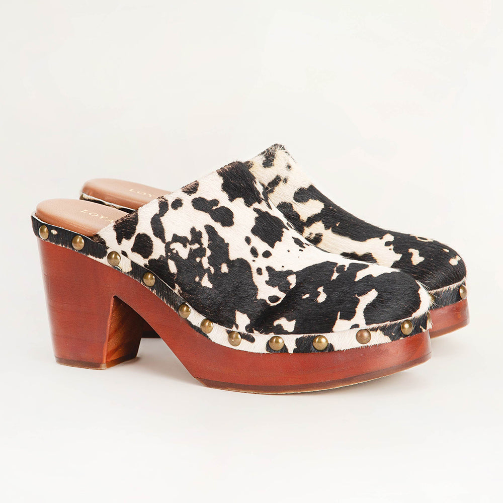 LOYAL WEST CARLOTTA TRAIL CLOGS - COWHIDE Heels & Clogs
