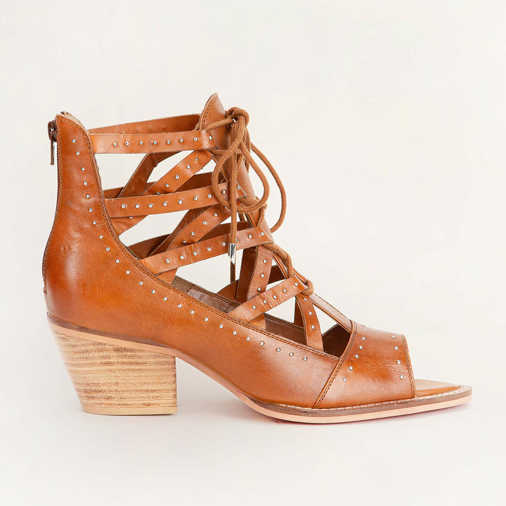 Loyal West Lace Up Booties In Calfskin Boots & Booties