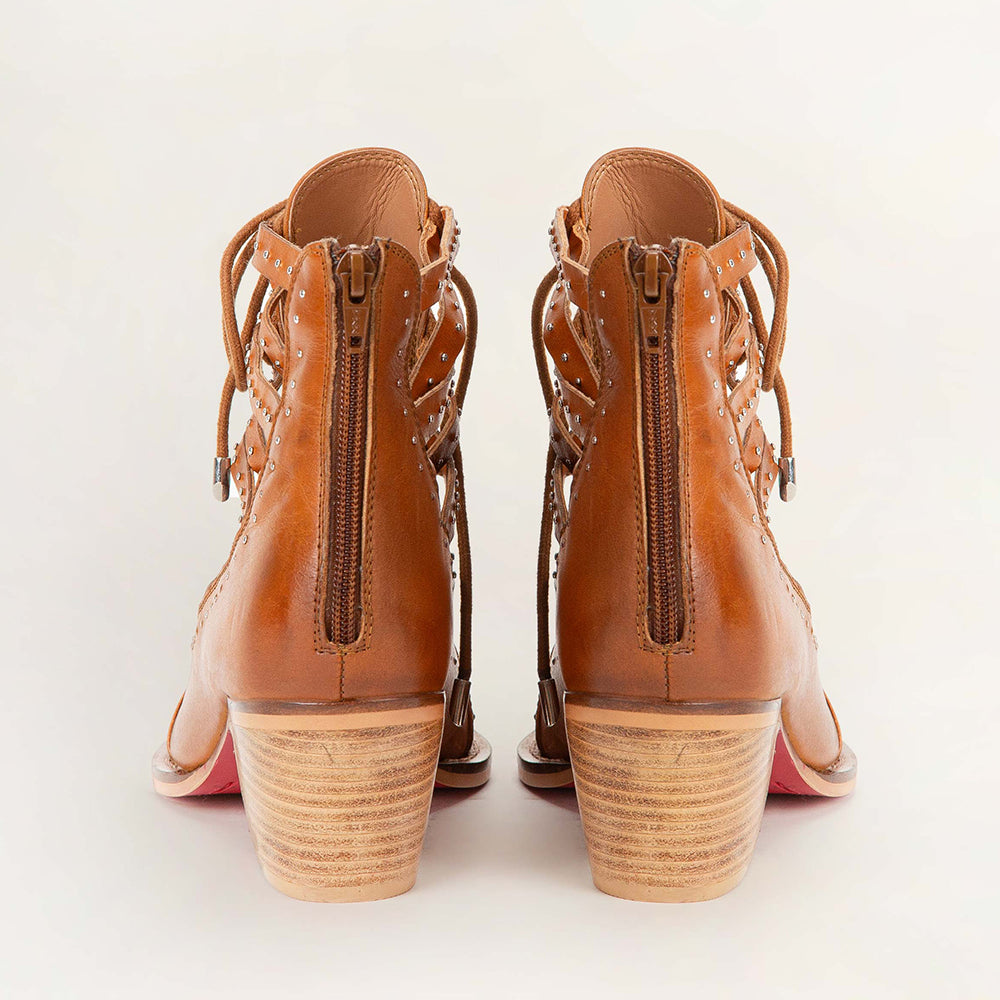 Loyal West Lace Up Booties In Calfskin Boots & Booties