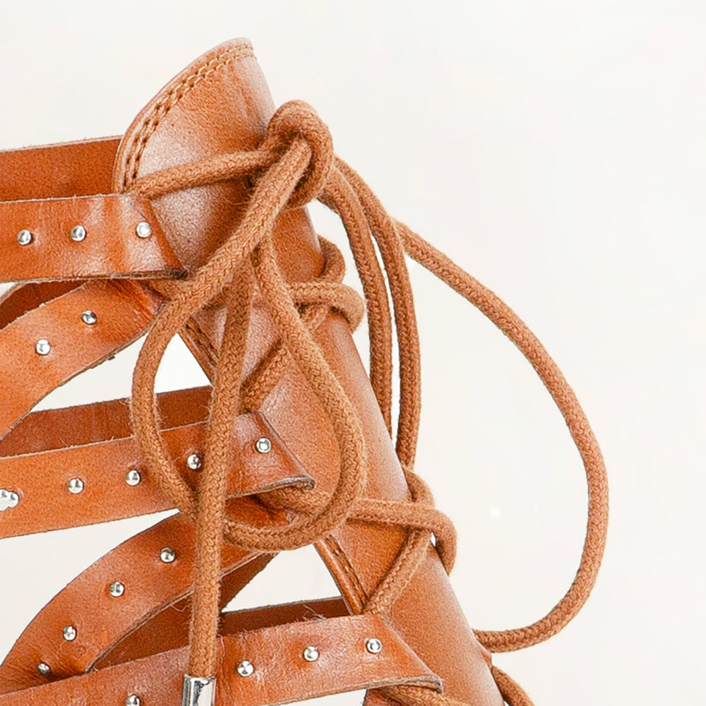 Loyal West Lace Up Booties In Calfskin Boots & Booties
