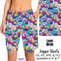 Love Birds biker shorts with pockets