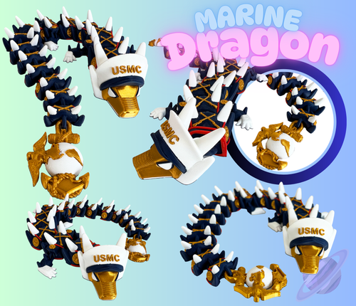 3D PRINTED MARINE DRAGON Gift