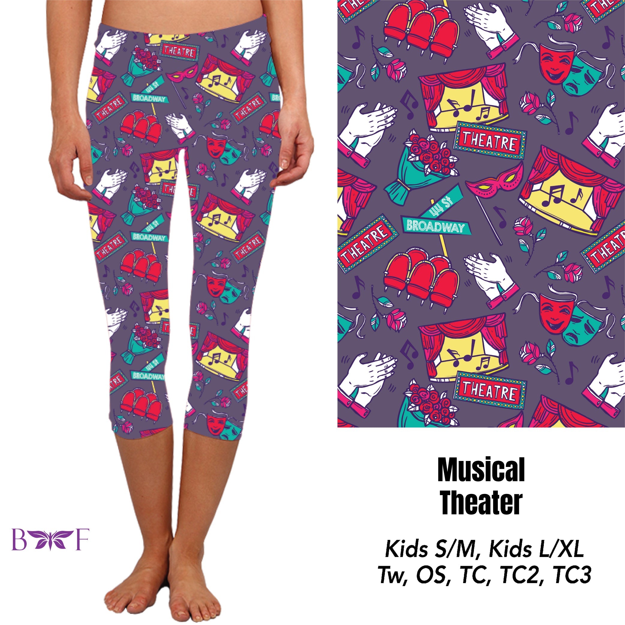 Musical Theater leggings, capris, and lounge pants with pockets