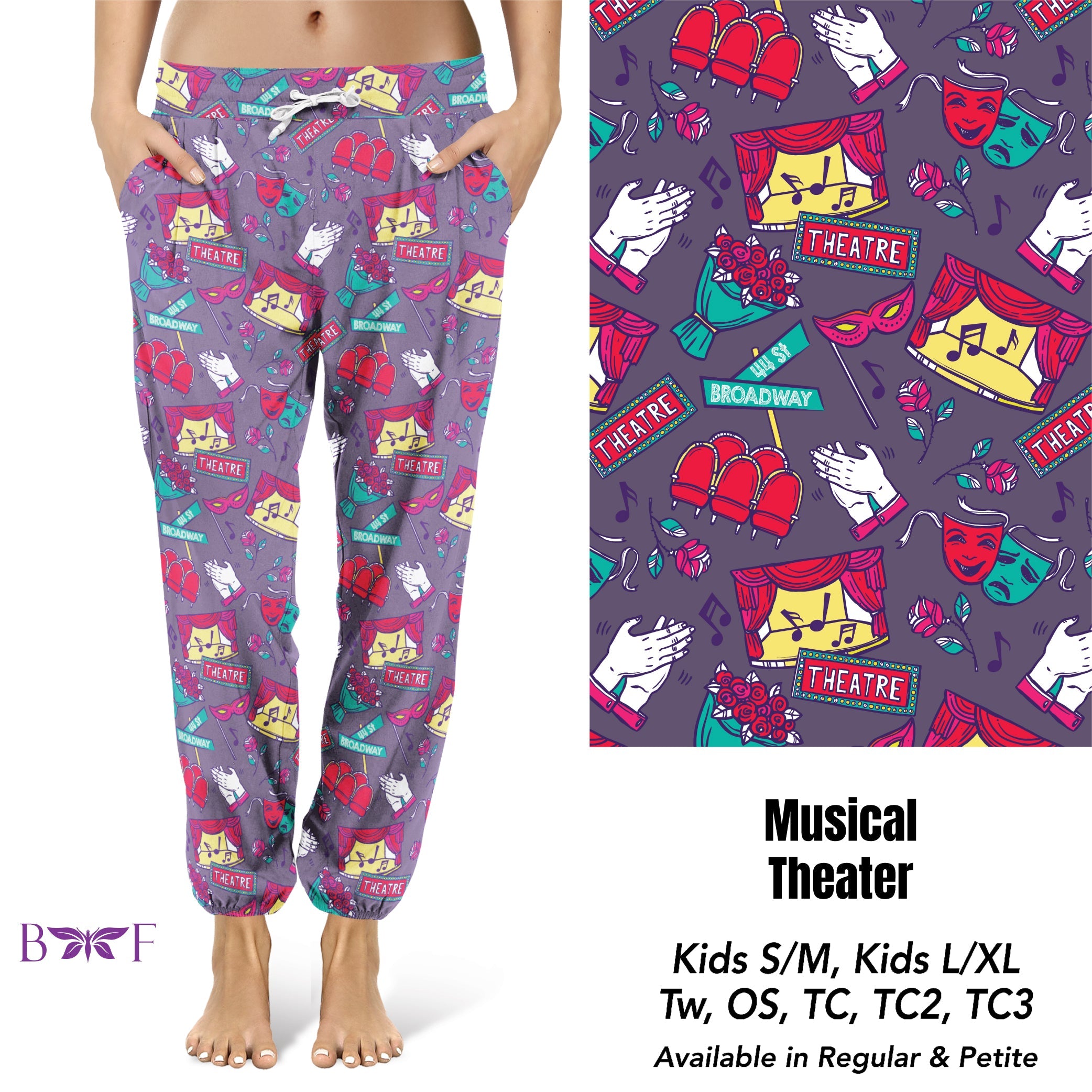 Musical Theater leggings, capris, and lounge pants with pockets