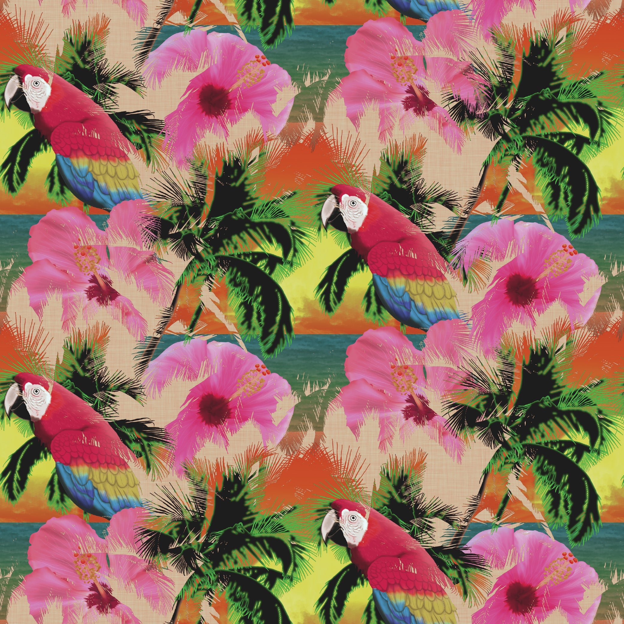 Parrot Sunset capris and skorts with pockets