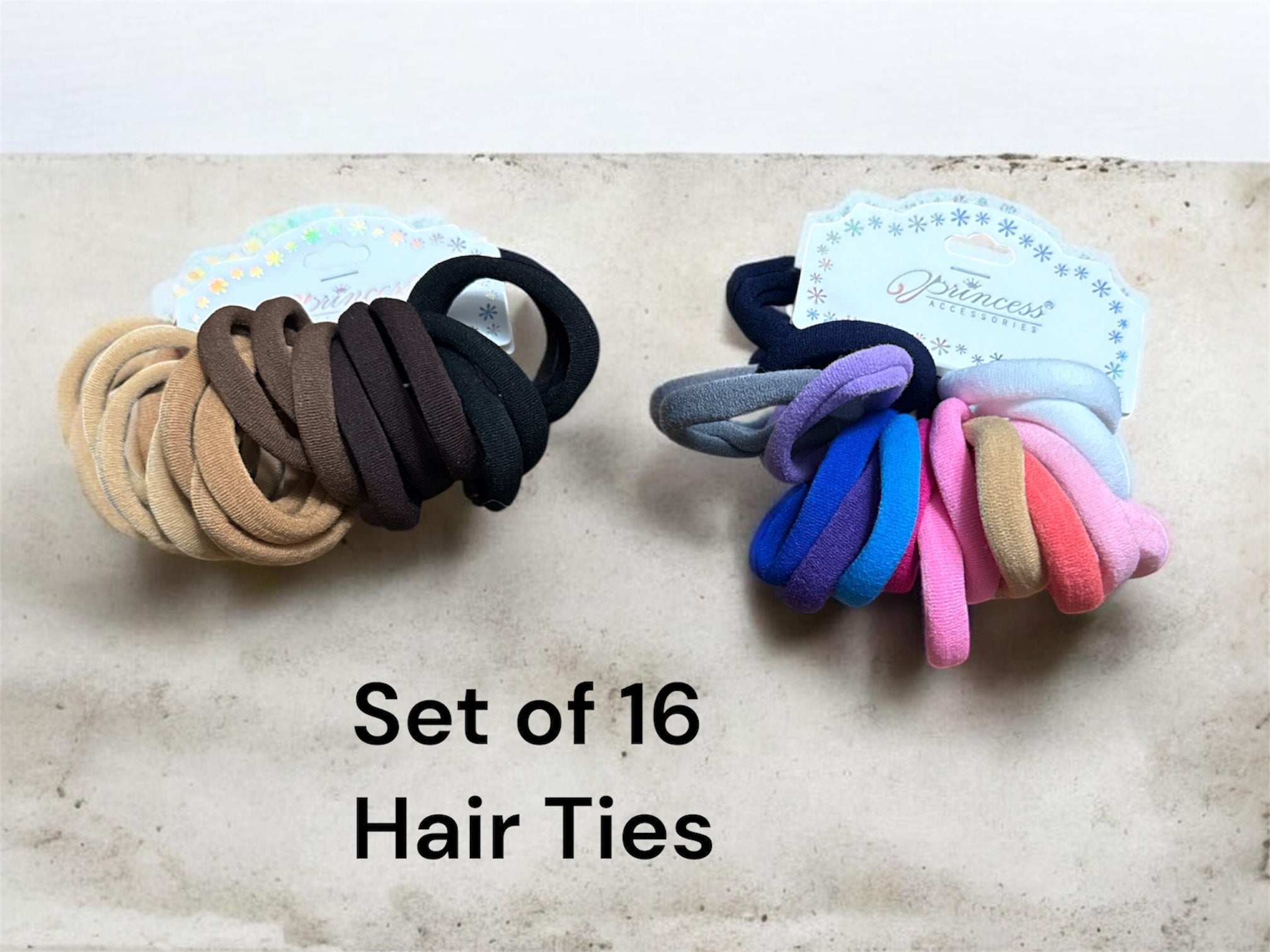 STRETCHY HAIR TIES - 2 PACKS (SET OF 16) WILL BE SENT HAIR ACCESSORY