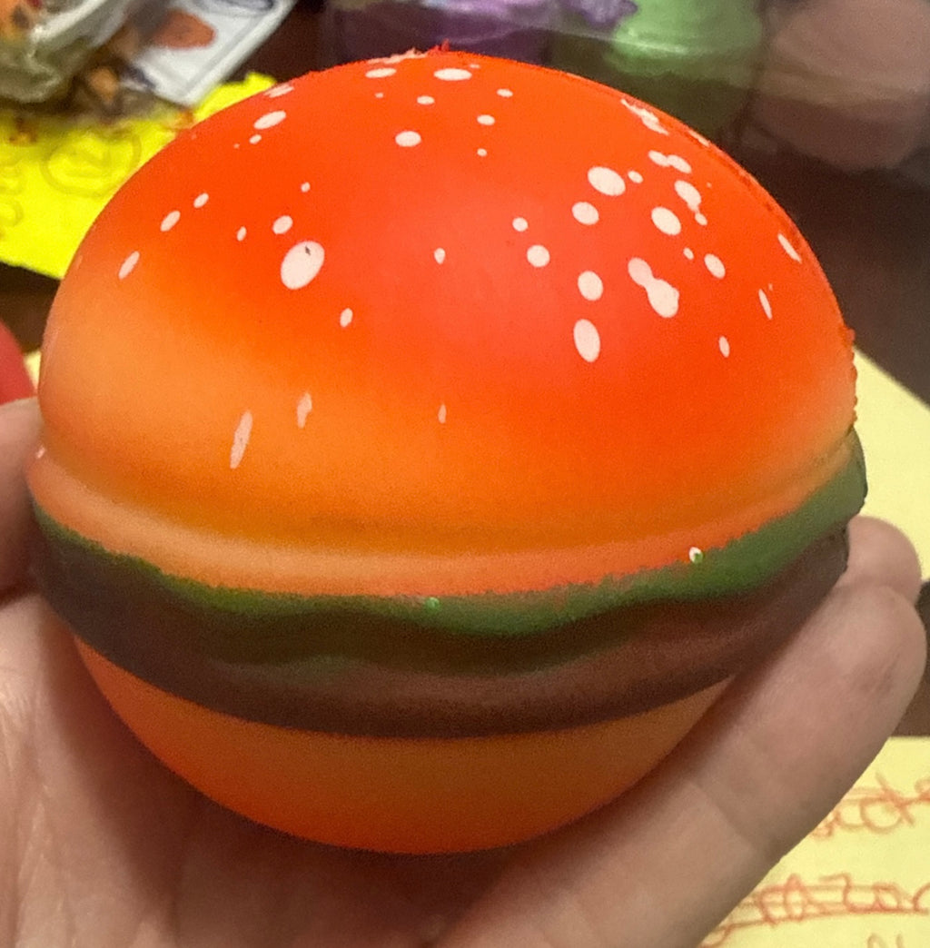 SQUISHY HAMBURGER - TO SQUEEZE, NOT TO EAT!!