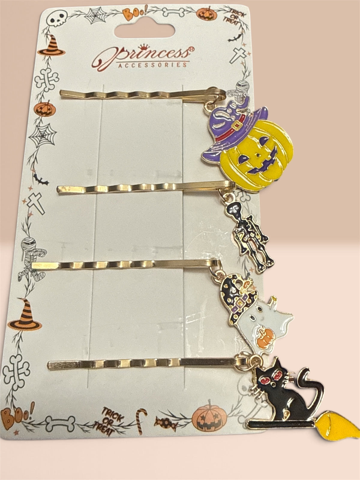 Halloween hair accessory clips with dangling charms