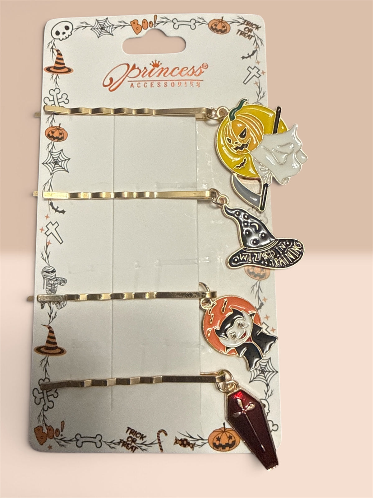 Halloween hair accessory clips with dangling charms