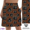 Pumpkin Plaid # 1 skorts with pockets