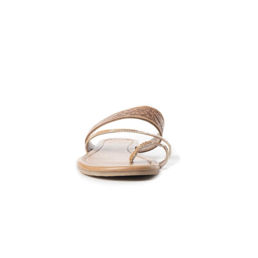 MYRA LADONNA TRAIL FLORAL HAND TOOLED SANDALS Sandals