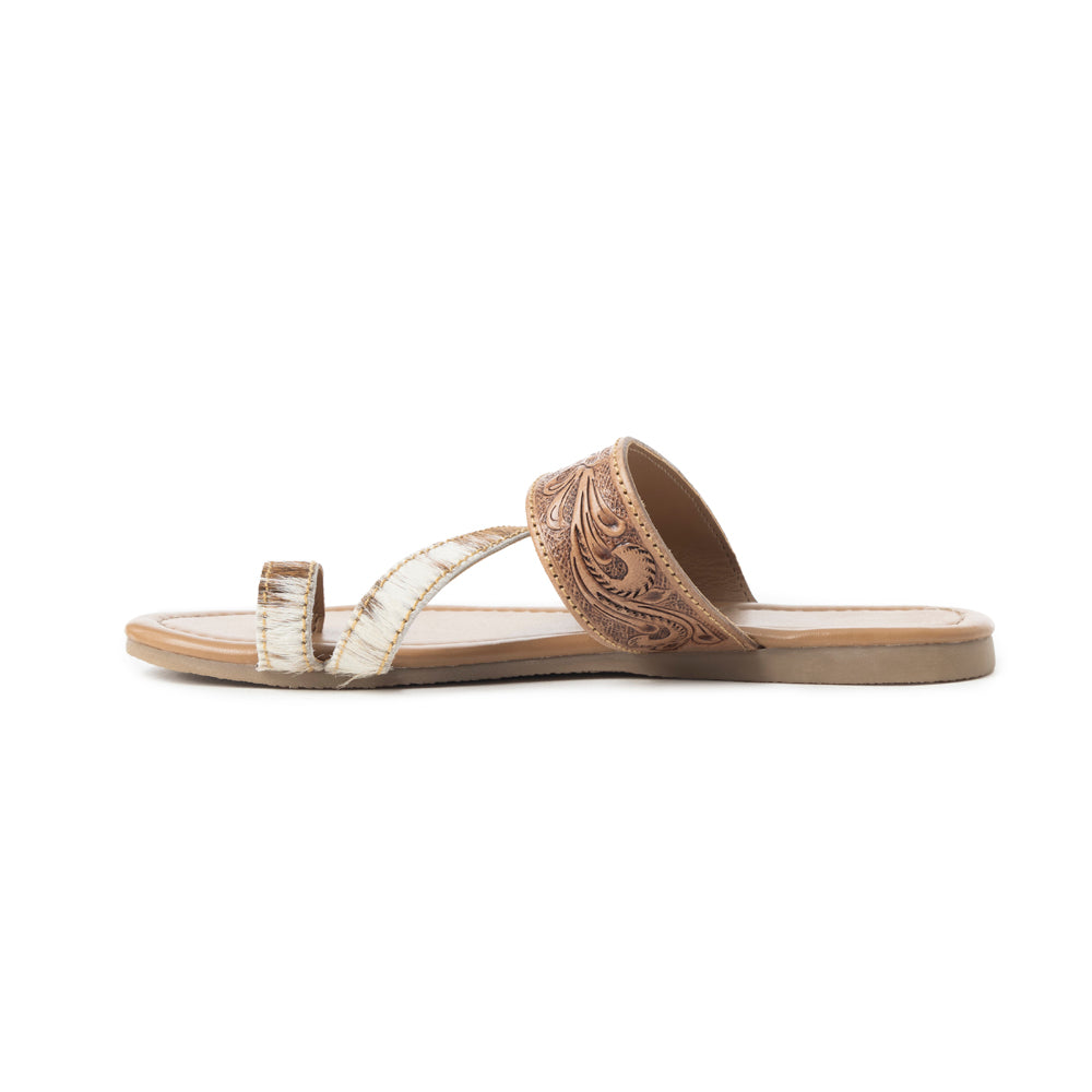 MYRA LADONNA TRAIL FLORAL HAND TOOLED SANDALS Sandals