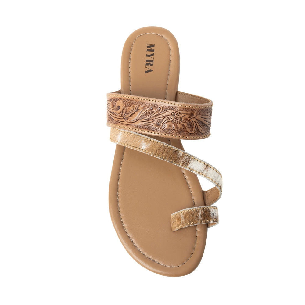 MYRA LADONNA TRAIL FLORAL HAND TOOLED SANDALS Sandals